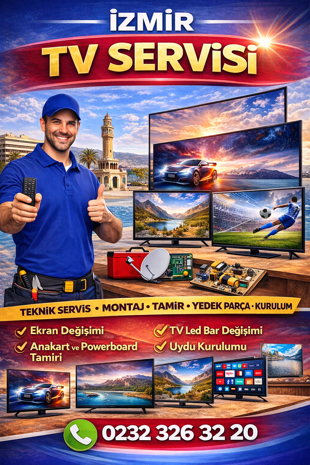 İzmir Tv Servisi Tüm ilçelere hizmet.